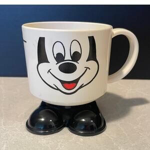 Vintage Mickey Mouse mug with feet Disney character kids cup mickey printed